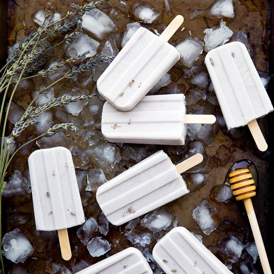 Honey Lavender Popsicles