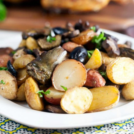 Roast Potatoes with Artichokes