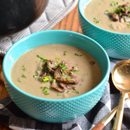 A Healthier Cream of Mushroom Soup