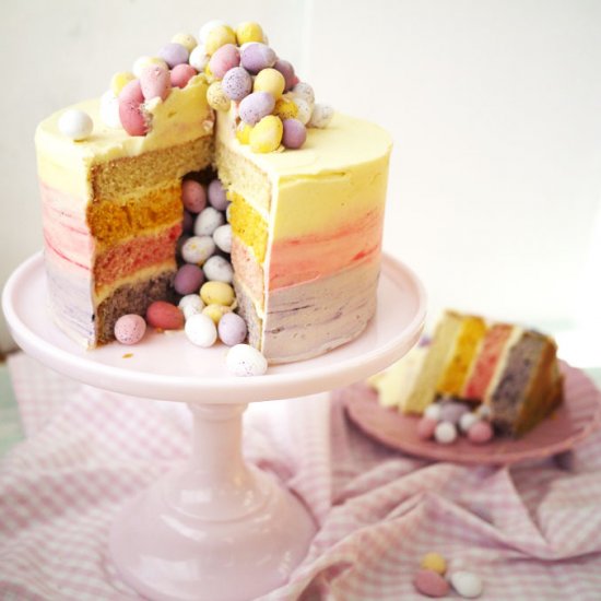 Easter Pinata Ombre Layer Cake