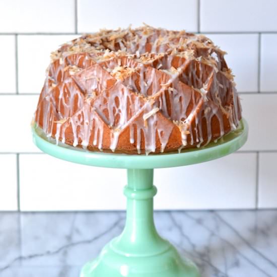 Toasted Coconut Lime Bundt Cake