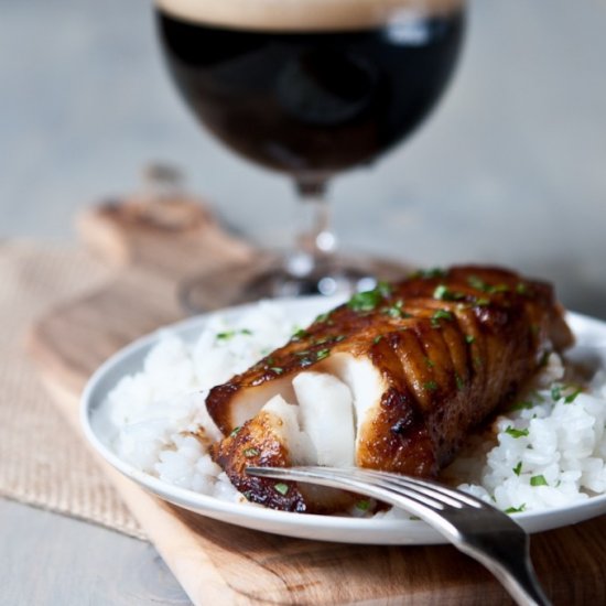 Honey Porter Glazed Cod Fillets