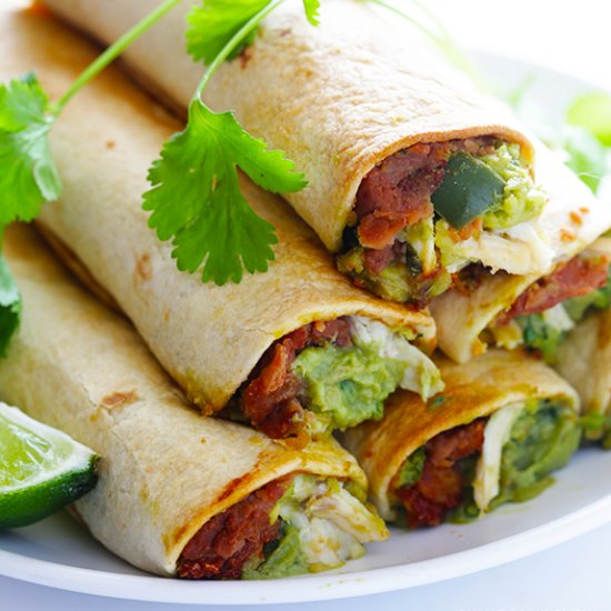 Chicken Guacamole Taquitos