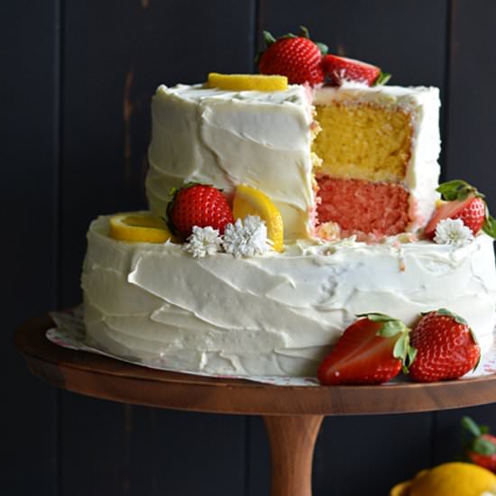 Strawberry Lemon Layer Cake