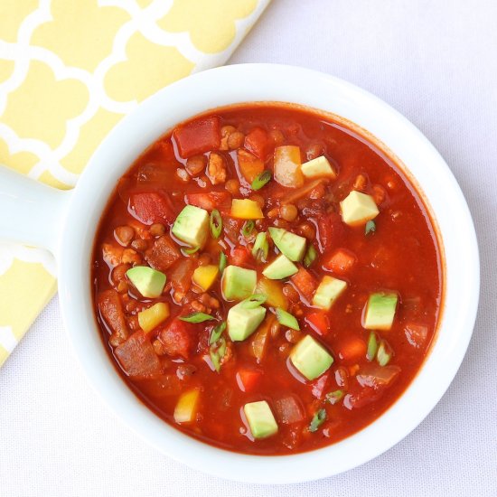 Chipotle Turkey Lentil Chili