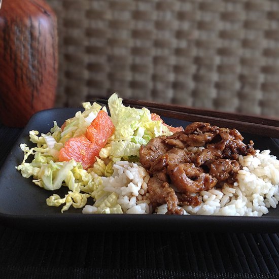 Orange-Sesame Pork with Napa Slaw