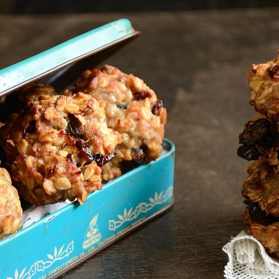 Healthy Ripe Banana Oat Cookies