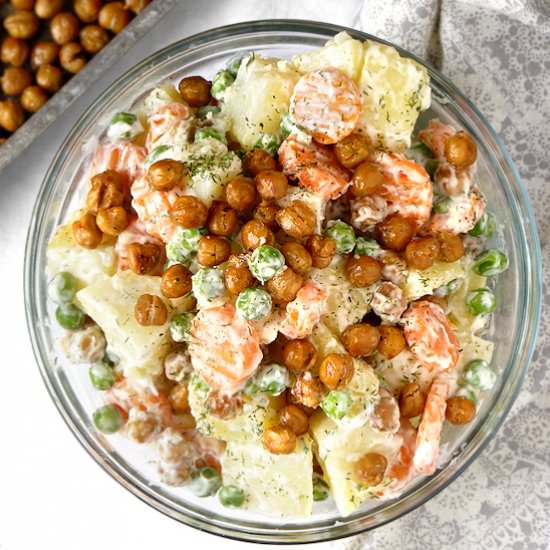 Potato Salad with Roasted Chickpeas