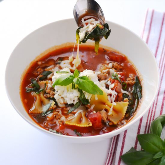 Healthy Lasagna Soup