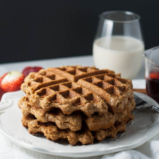 Vegan Oatmeal Waffles