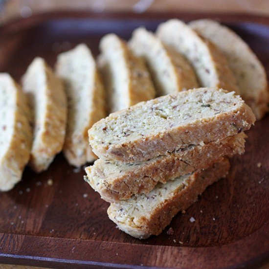 Cornmeal, Rosemary & Parm Biscotti