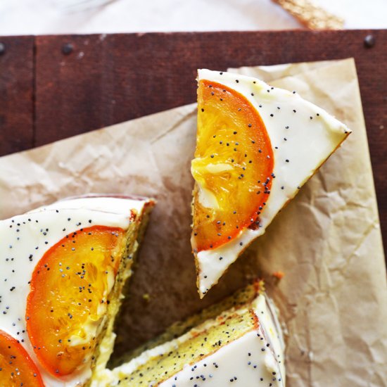 Gluten Free Orange Poppyseed Cake