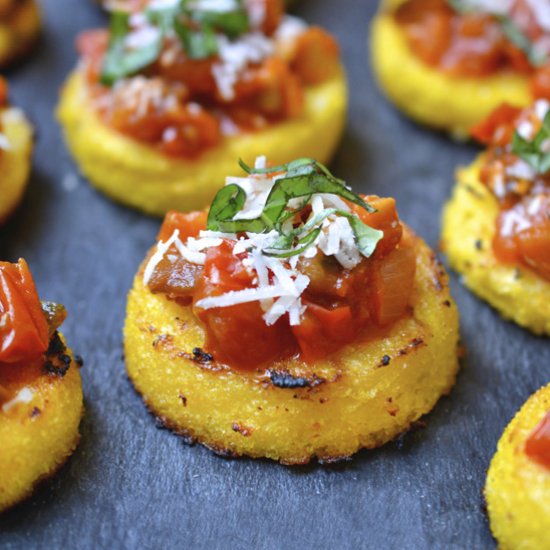 Polenta Cakes with Tomato Sauce