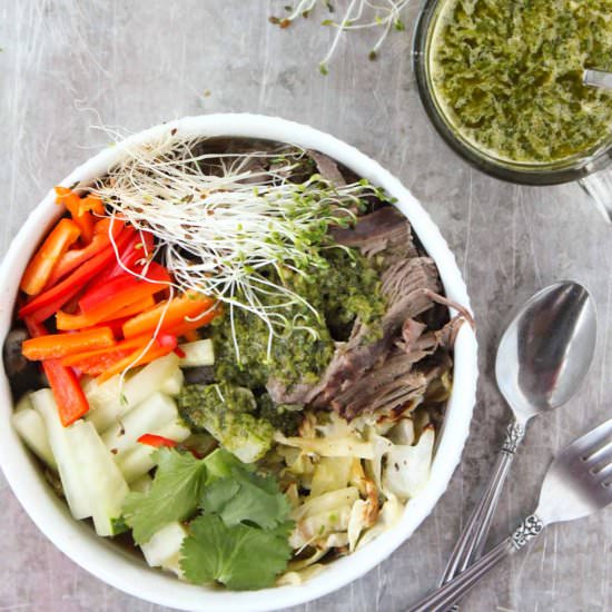 Slow Cooker Viatnamese Beef Bowl