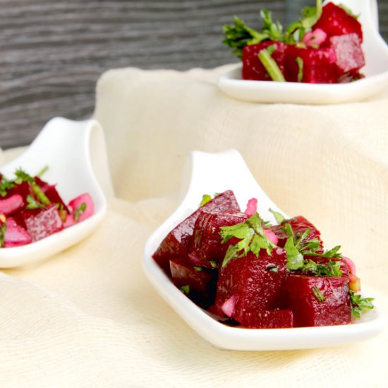 Beet and curry salad