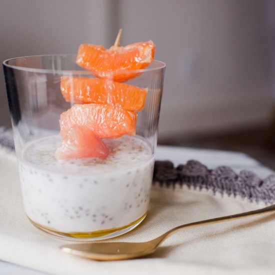 Chia Pudding with Honeyed Cara Cara