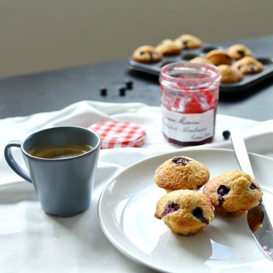 Brown Butter Blueberry Mini Muffins