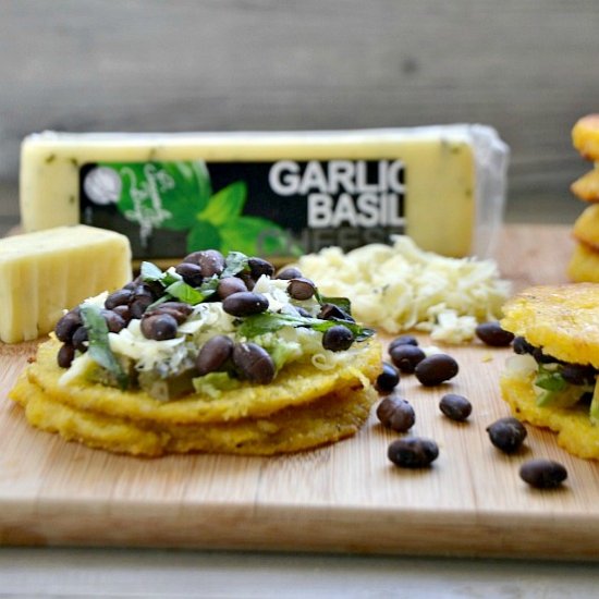 Garlic Basil Arepas