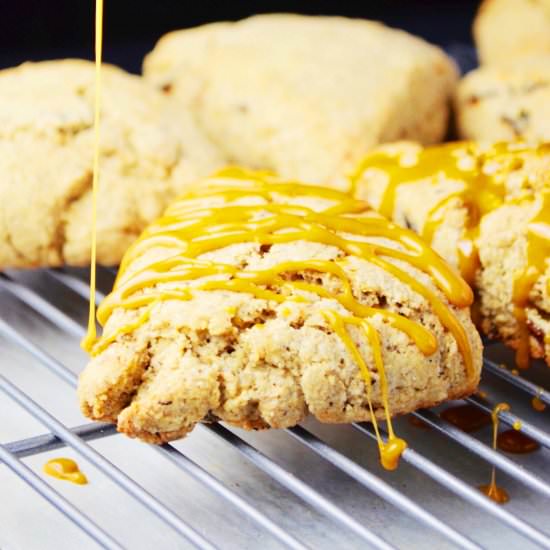 Buckwheat Scones And Molasses Glaze