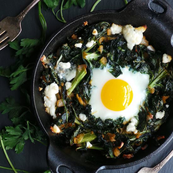 Baked Breakfast Greens