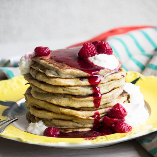 Raspberry Rye Cottage Pancakes