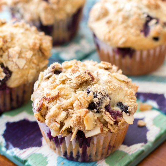 Orange Blueberry Crumb Muffins