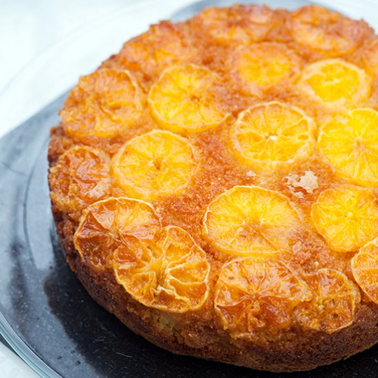 Almond Tangelo Upside-Down Cake