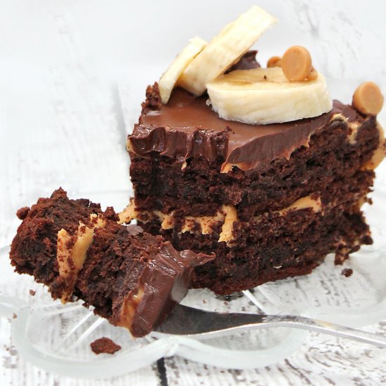 Flourless Chocolate Cake with Peanuts