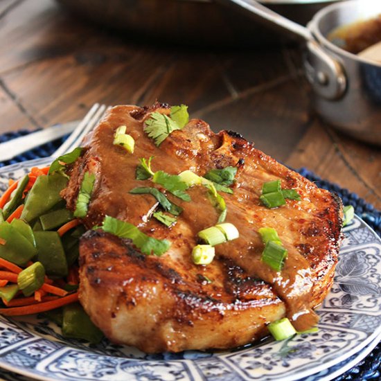 Asian Style Pan Roasted Pork Chops