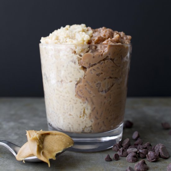 PB and Chocolate Rice Pudding