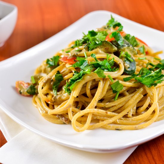 Zucchini Pasta with Garlic