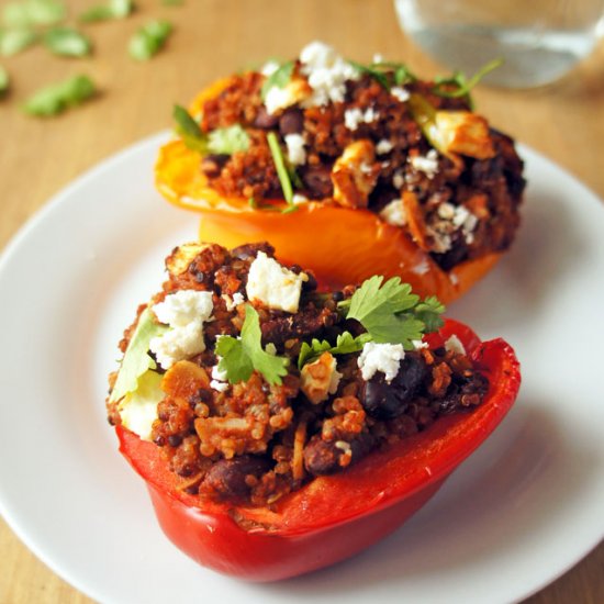 Moroccan Quinoa Stuffed Peppers