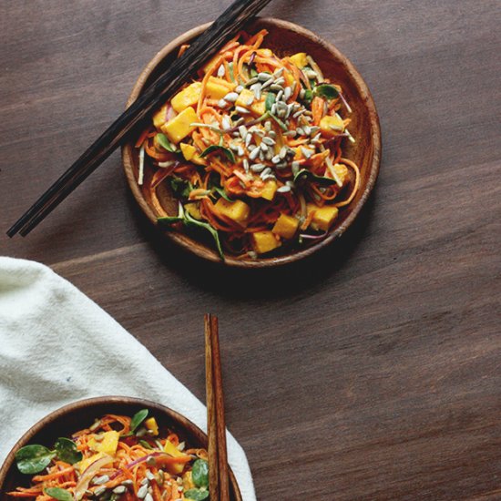 Spicy Peanut Carrot Noodles