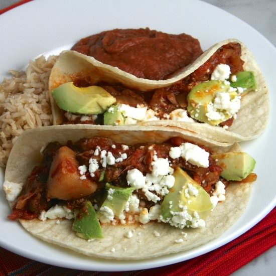 Slow Cooker Pork Tinga Tacos