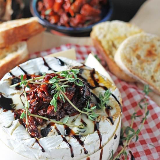 Baked Camembert with Black Garlic