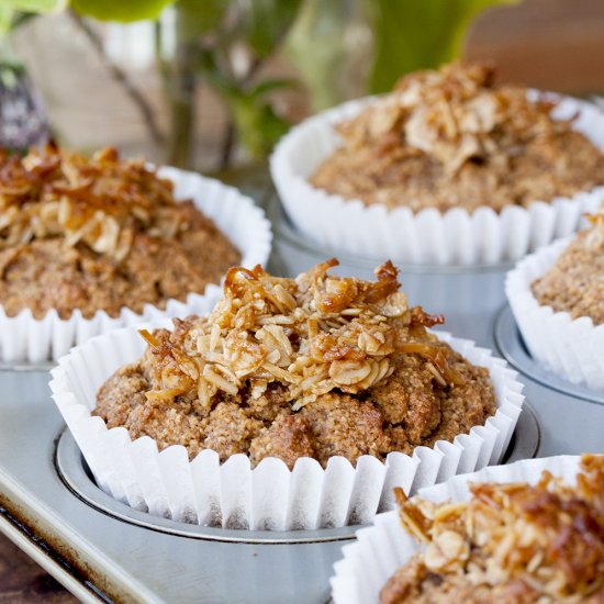 Banana Muffins with Anzac Crunch