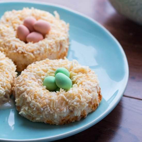 Lemon Coconut Angel Food Donuts