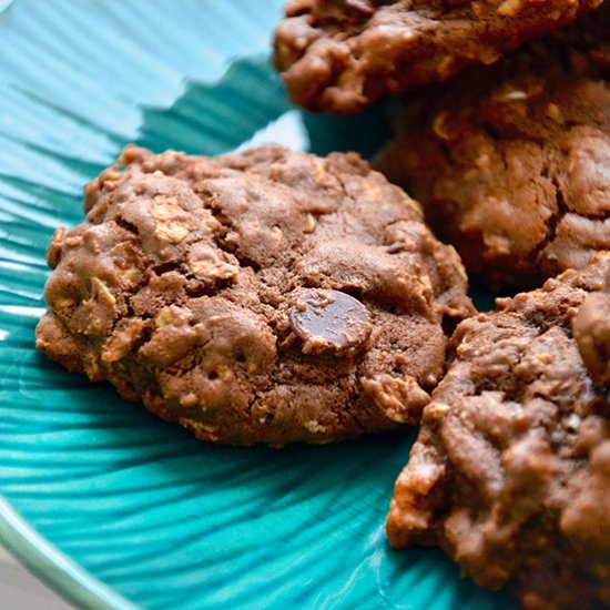 Chocolate Banana Oatmeal Cookies