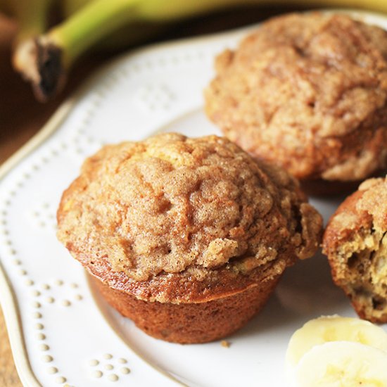 Banana Muffins with Streusel