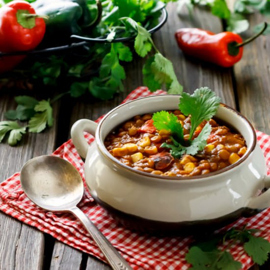 Super Boost Mexican Lentil Chili