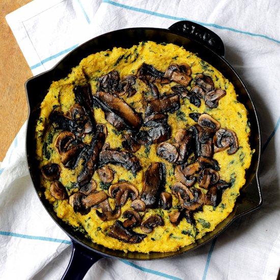 Polenta Mushroom Pancake