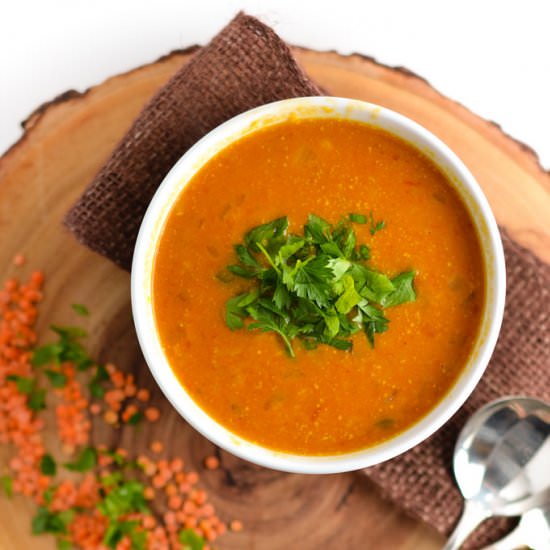 Coconut Red Lentil Soup