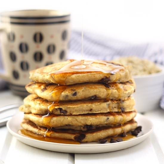 Oatmeal Chocolate Chip Pancakes