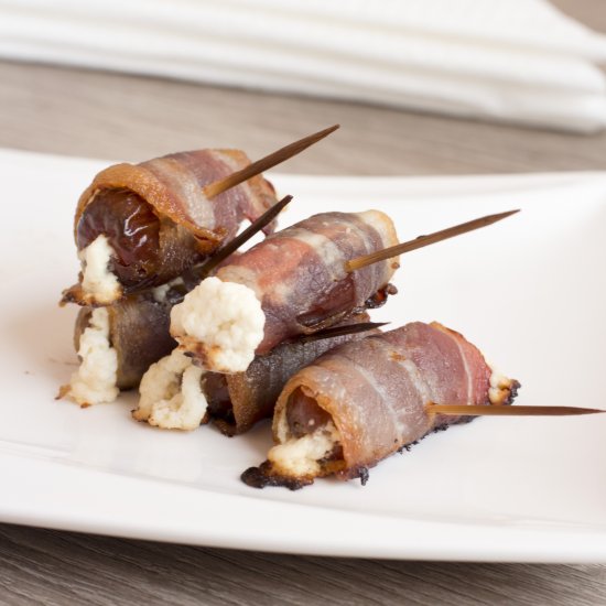 Dates with Feta and Bacon