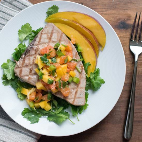 Tuna Steak with Mango Citrus Salsa