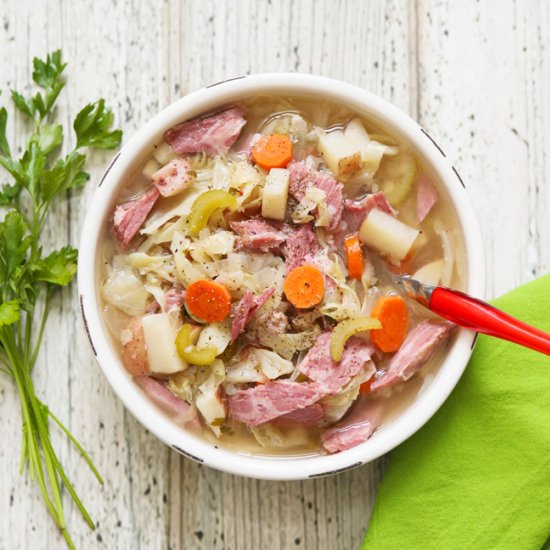 Corned Beef and Cabbage Soup