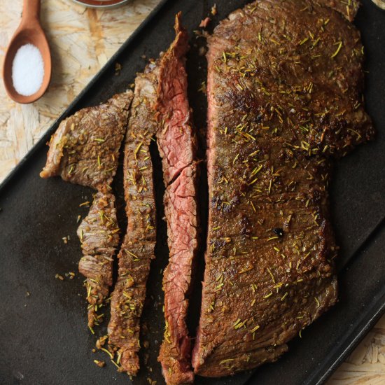 Blade Steak with Curry Rosemary Rub