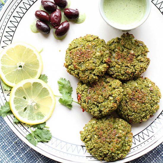 Baked Green Pea Patties