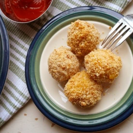 Oven-Fried Mac & Cheese Balls