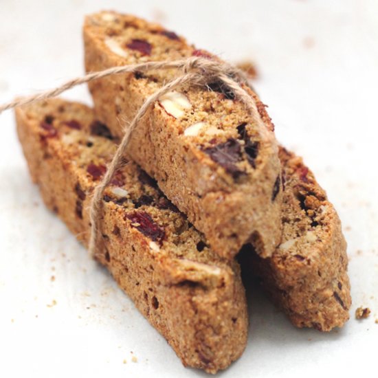 Biscotti w/ Cranberries & Chocolate